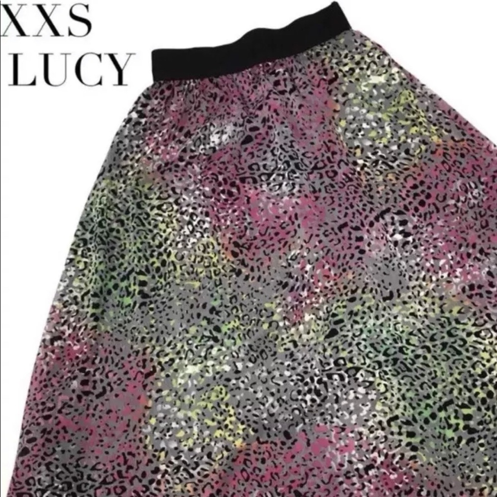NWT leopard cheetah print Lucy skirt Lularoe